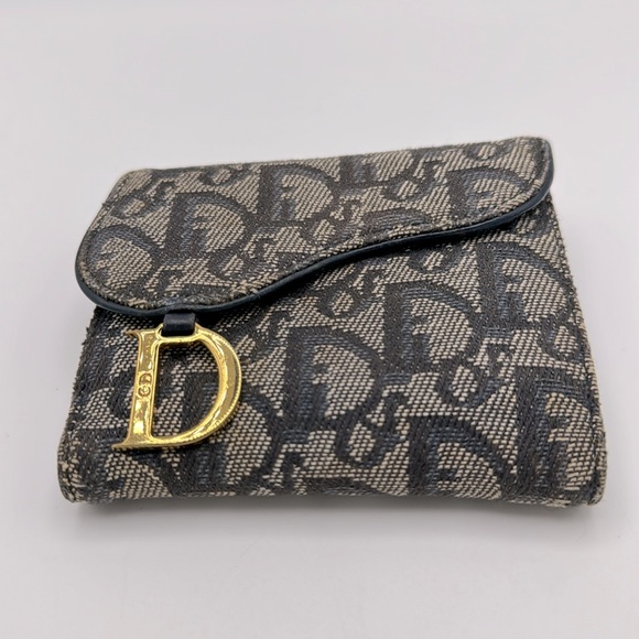 Christian Dior Wallet Saddle Lotus Oblique Jacquard with Unbranded Chain - Picture 6 of 16